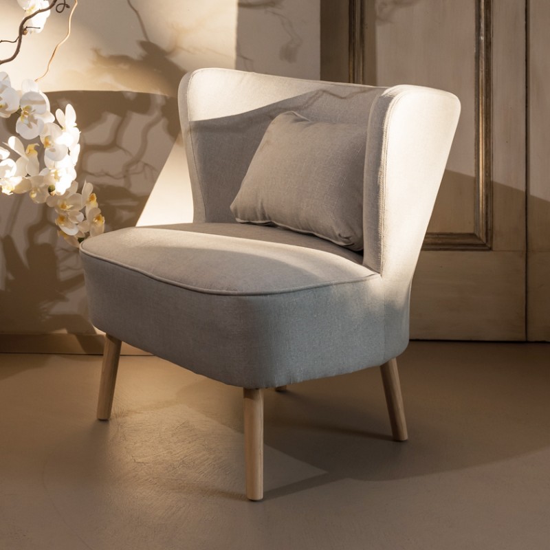 Poltroncina Kooka vintage design Colore Grigio