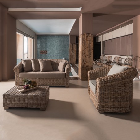 Lounge Set King in rattan naturale