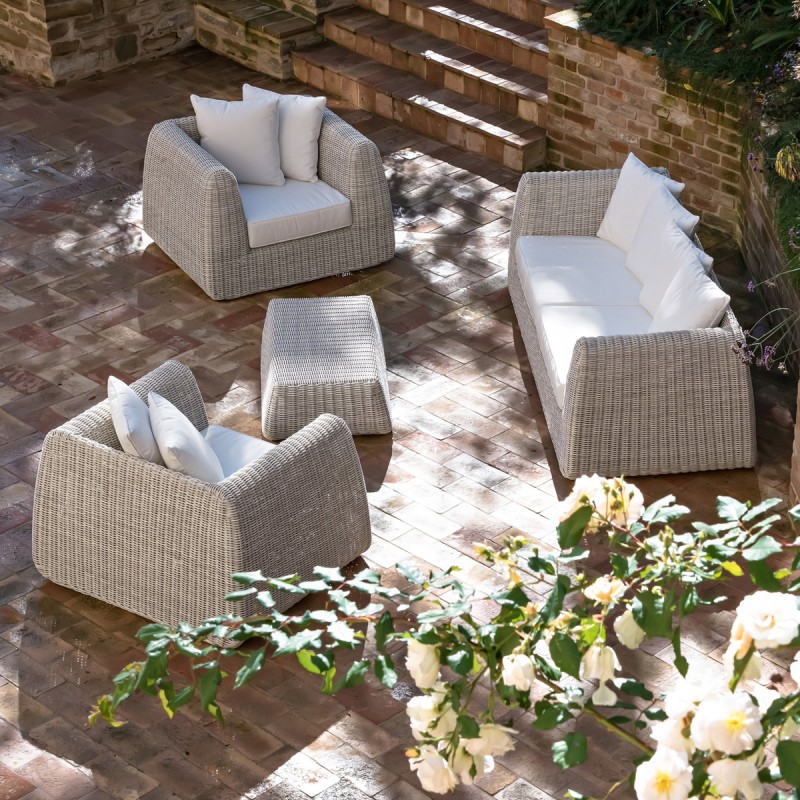 Lounge Set per esterno Cactus bianco