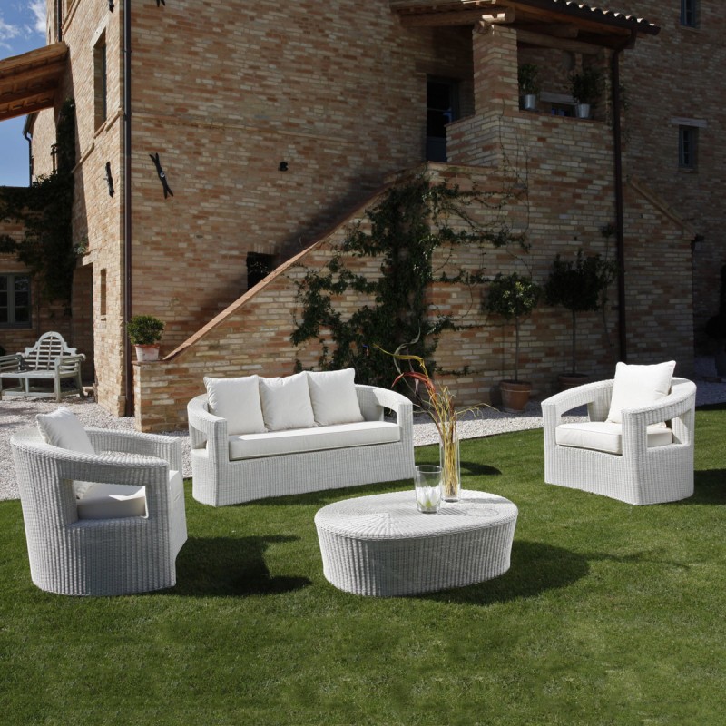 Lounge Set per esterno Oasi - bianco