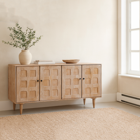 Madia in frassino stile shabby moderno a 4 ante cm 160