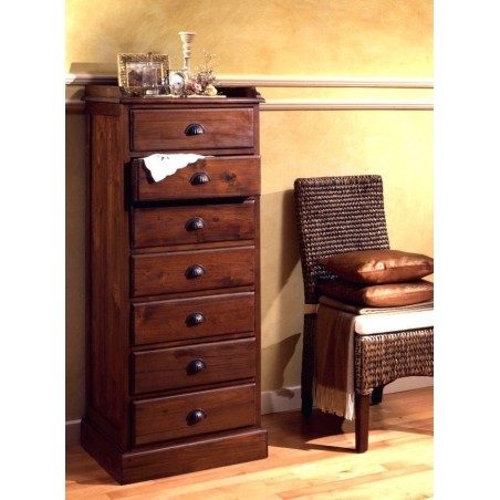 Chiffonier settimino coloniale in teak